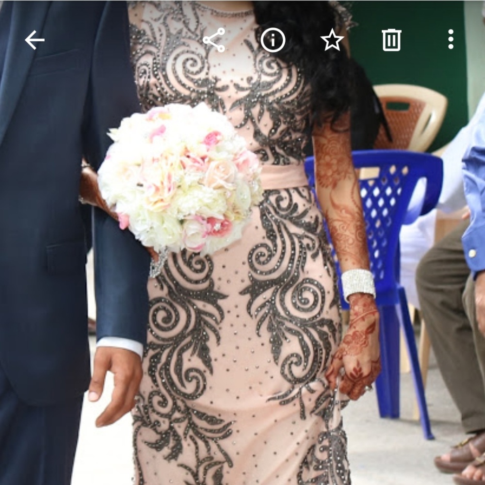 Pink evening gown